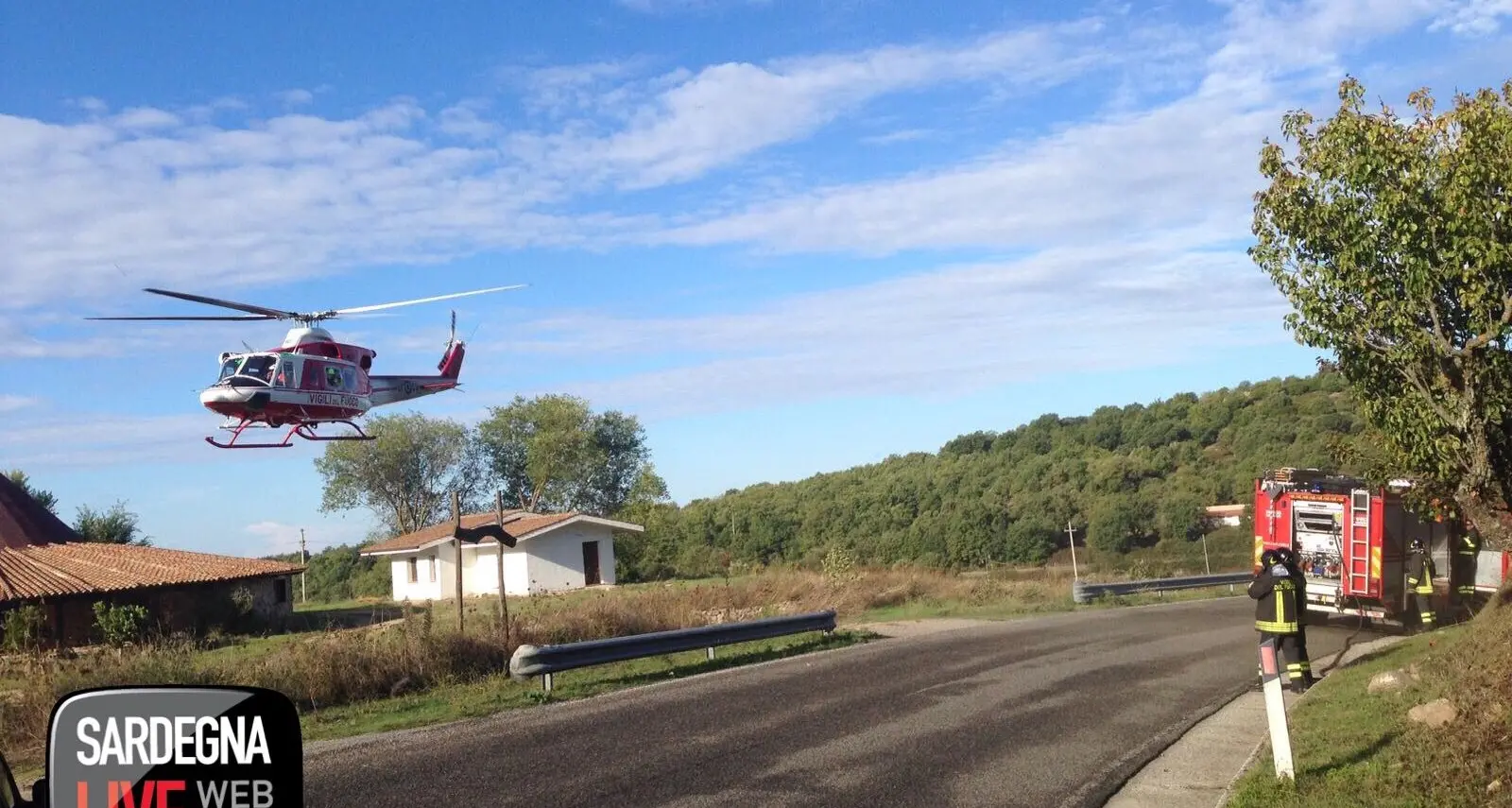 Incidente di caccia alle porte di Teti, sul posto l'elisoccorso