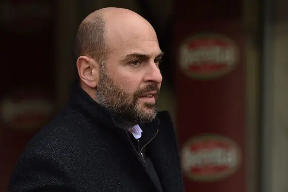 TURIN, ITALY - FEBRUARY 15:  Cagliari Calcio president Tommaso Edoardo Giulini looks on prior to he Serie A match between Torino FC and Cagliari Calcio at Stadio Olimpico di Torino on February 15, 2015 in Turin, Italy.  (Photo by Valerio Pennicino/Getty Images)