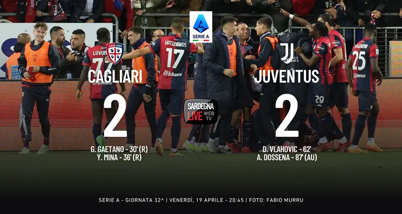 Cagliari-Juventus 2-2, un punto e tanti rimpianti per i rossoblù