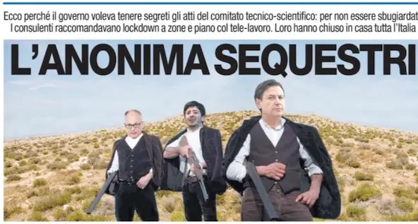 La prima pagina de Il tempo: “Siamo stati nelle mani di un’anonima sequestri”