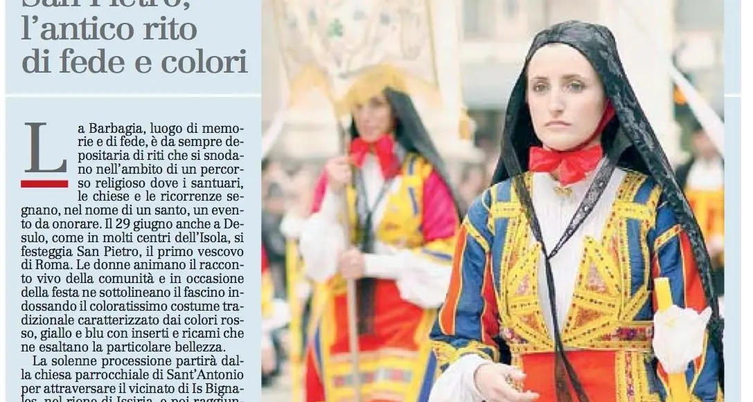Desulo. San Pietro, l'antico rito di fede e colori
