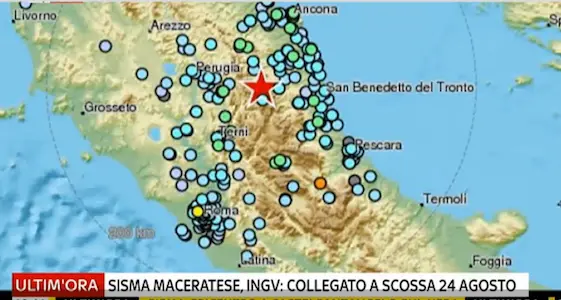 Scossa di terremoto nel centro Italia