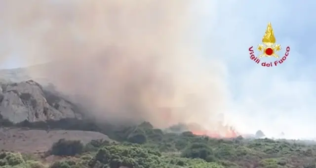 Fiamme nelle campagne di Masua, divorati 5 ettari di macchia mediterranea