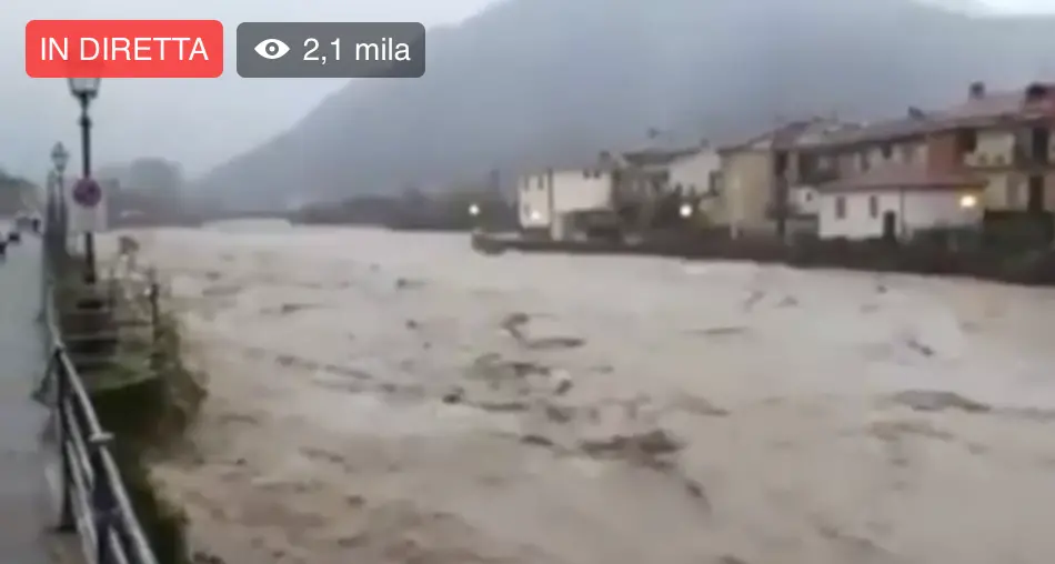 Maltempo. Situazione drammatica in Piemonte. Ecco il video in diretta