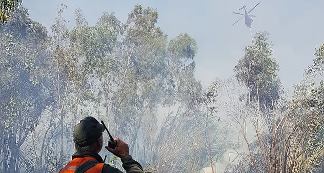 Incendi anche a Ula Tirso e Torpè, intervengono gli elicotteri della Forestale