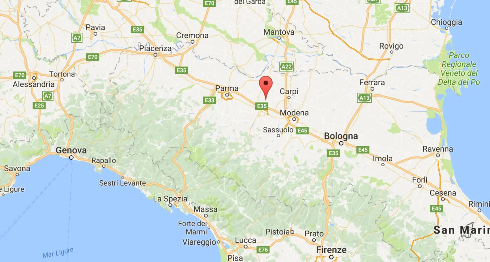 Scossa di terremoto di magnitudo 3.7 registrata questa mattina nella zona di Reggio Emilia