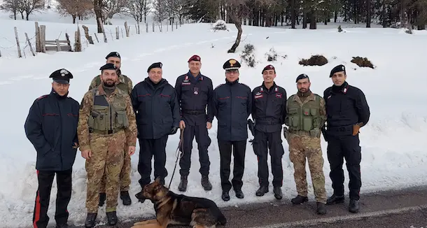 Il Comandante della Legione Carabinieri Sardegna a Desulo per portare la propria vicinanza ai militari impegnati a fronteggiare l'emergenza neve