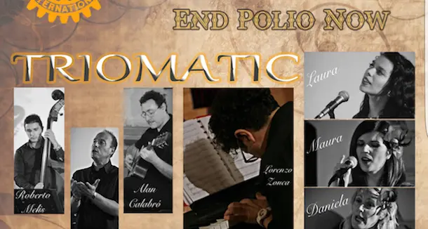 Triomatic e le voci dell'isola per un concerto dedicato alla \"End Polio Now\"