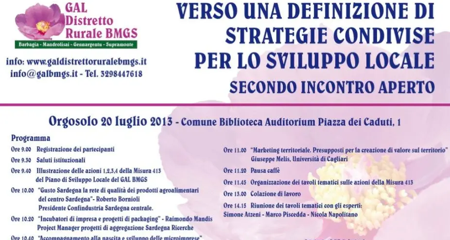 Gal Barbagia - Mandrolisai: “Dalla formazione al marketing territoriale. Strategie condivise per un progetto di sviluppo locale”