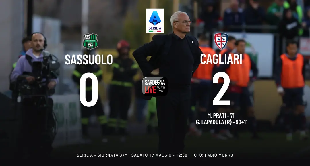 Sassuolo-Cagliari 0-2, é la vittoria salvezza per i rossoblù