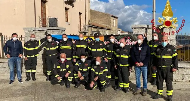 Il lavoro dei Vigili del fuoco a Bitti: in 24 giorni effettuati 1336 interventi