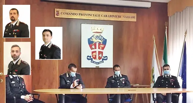 Nuovi incarichi al Comando Provinciale dei Carabinieri di Sassari