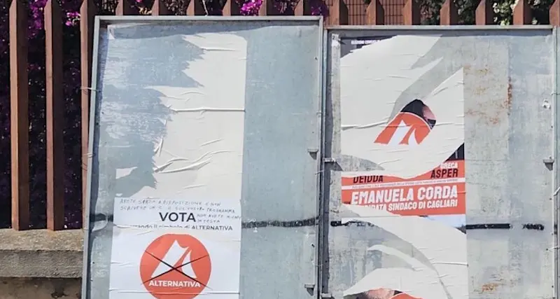 Cagliari. Strappati alcuni manifesti elettorali di Emanuela Corda