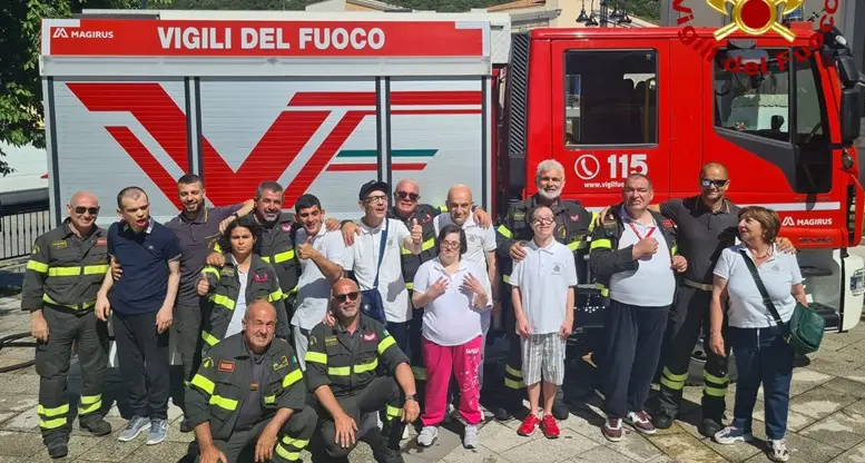 Berchidda. I Vigili del Fuoco di Sassari incontrano ragazzi e volontari