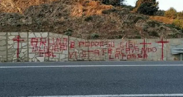 Su un muro minacce contro sindacalisti della vertenza Forestas