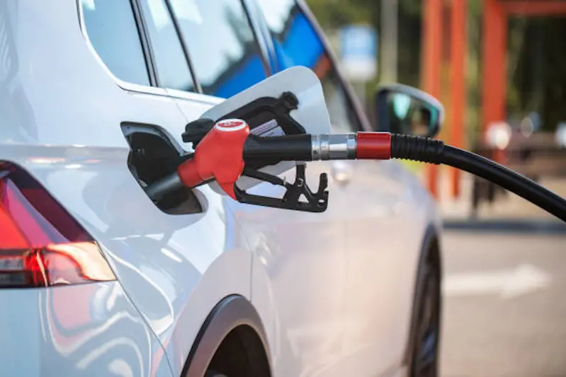 Refuelling car at the gas station