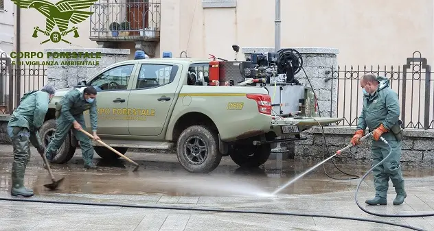 Bitti: il Corpo forestale al lavoro anche per contrastare l'emergenza Covid
