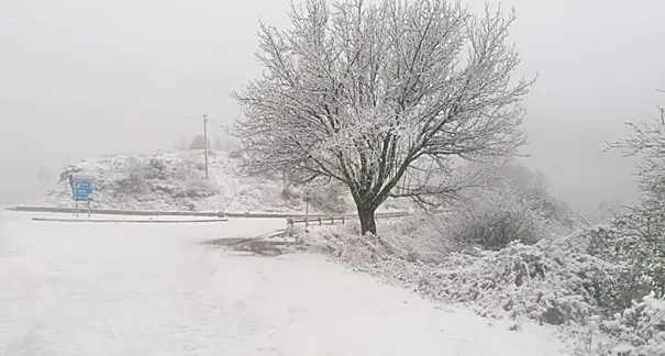 Maltempo e freddo, ricompare la neve sui monti della Sardegna