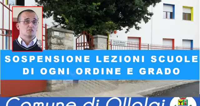 Covid, ordinanza del sindaco Efisio Arbau: da domani scuole chiuse