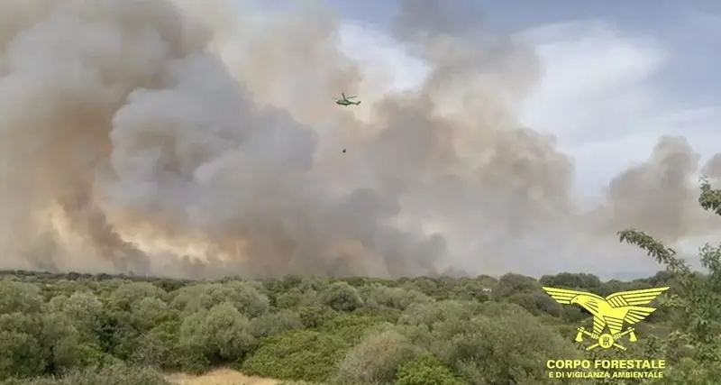 Quindici incendi nell'Isola: imponente il rogo dopo il mortale a Paulilatino