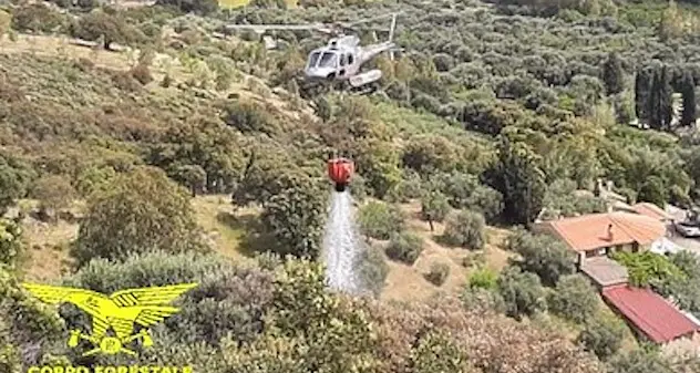 Sedici incendi oggi in Sardegna, elicottero a Nuoro
