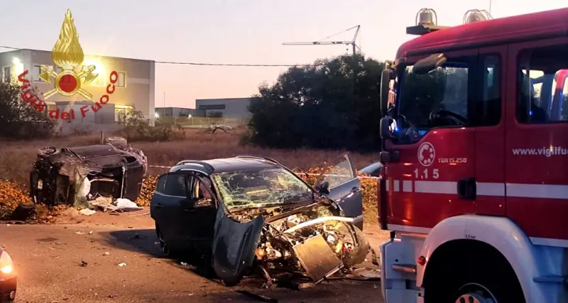 Grave scontro frontale a Quartu: tre feriti, uno è grave