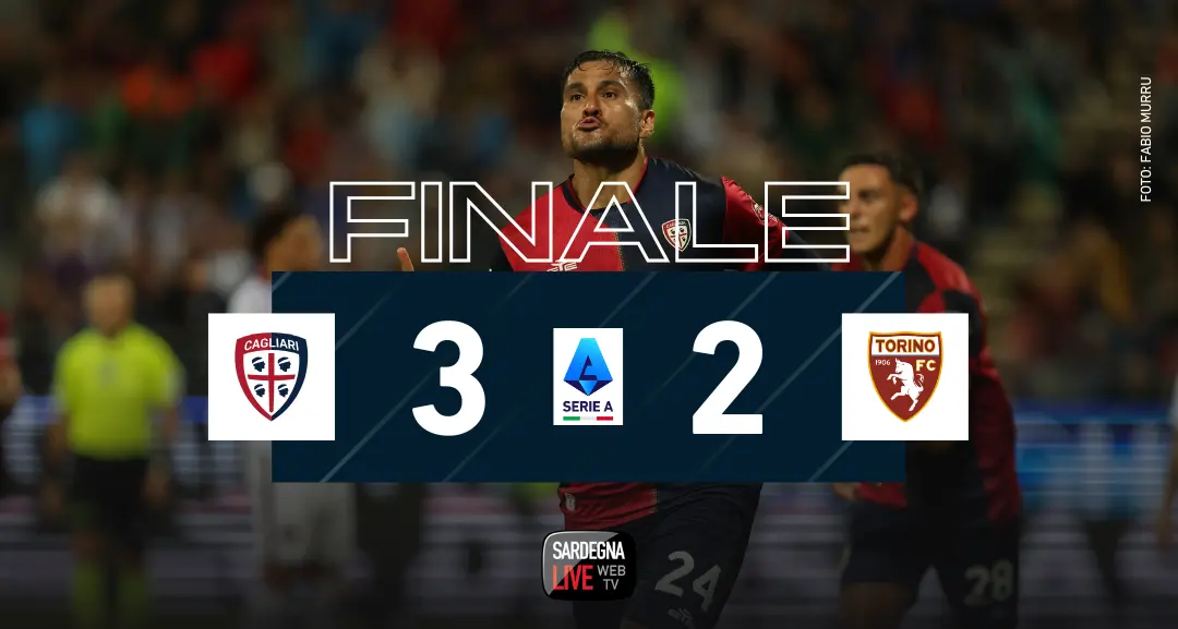 Serie A. Il Cagliari batte il Torino 3-2. Seconda vittoria in campionato