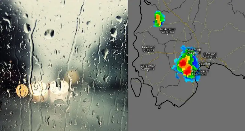Violento acquazzone nel Cagliaritano: allagamenti a Capoterra