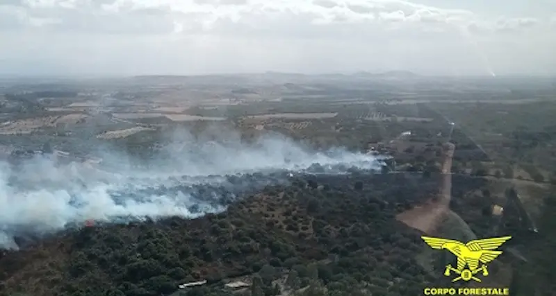 Oggi in Sardegna 8 incendi, elicottero in azione a Serdiana