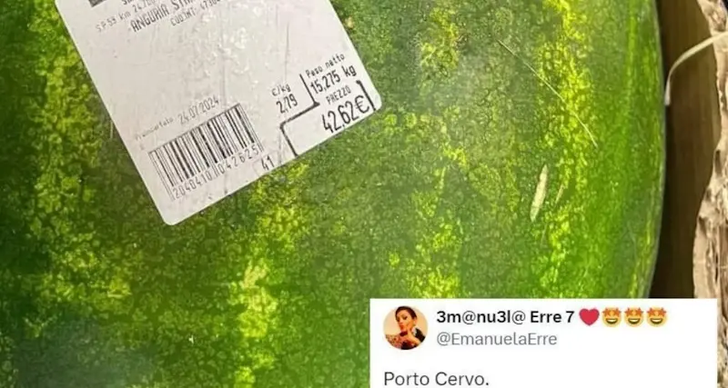 Anguria “a peso d’oro” in un supermercato a Porto Cervo