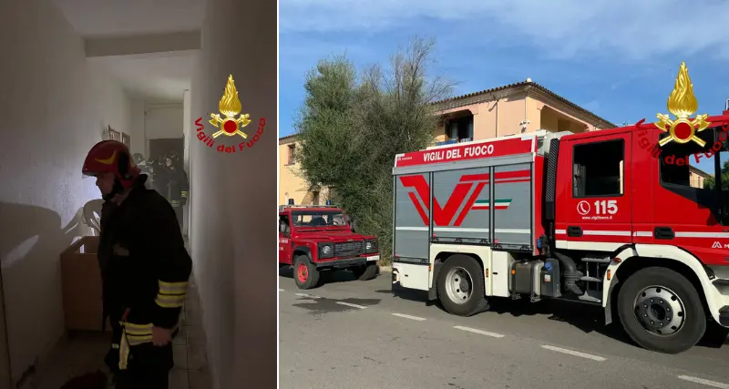 San Teodoro. Fiamme in una casa, 61enne salvato dai Vigili del fuoco