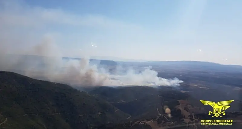 In Sardegna 18 incendi: elicotteri a Carbonia, a Nuxis per due differenti roghi