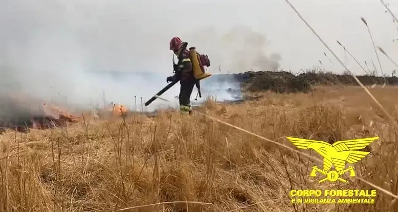 Incendio a Nuraminis: in azione un elicottero