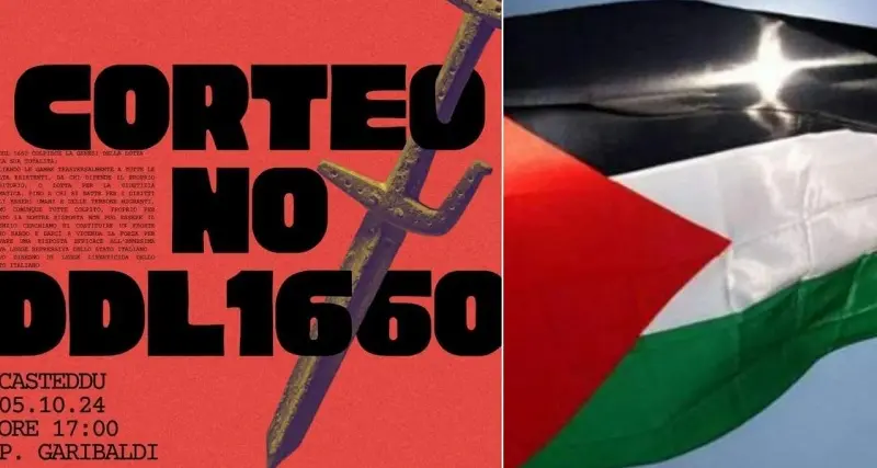 Cagliari: il 5 ottobre corteo contro il ddl Sicurezza e pro Palestina