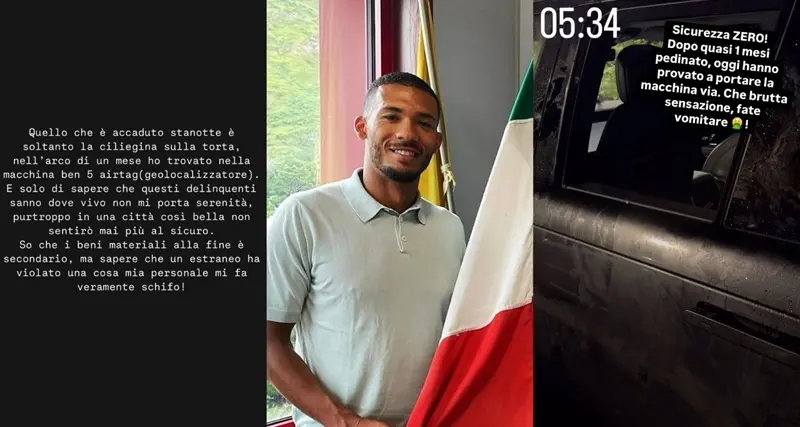 Gli scassinano l'auto. Juan Jesus, difensore del Napoli: \"Fate vomitare\"