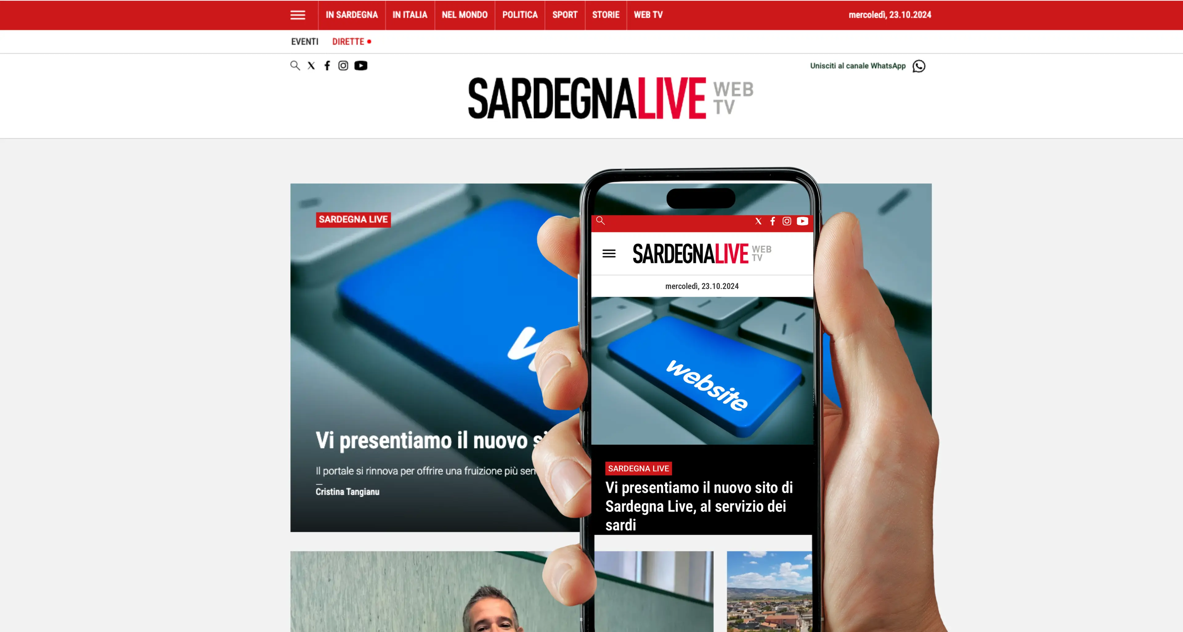 Vi presentiamo il nuovo sito di Sardegna Live, al servizio dei sardi