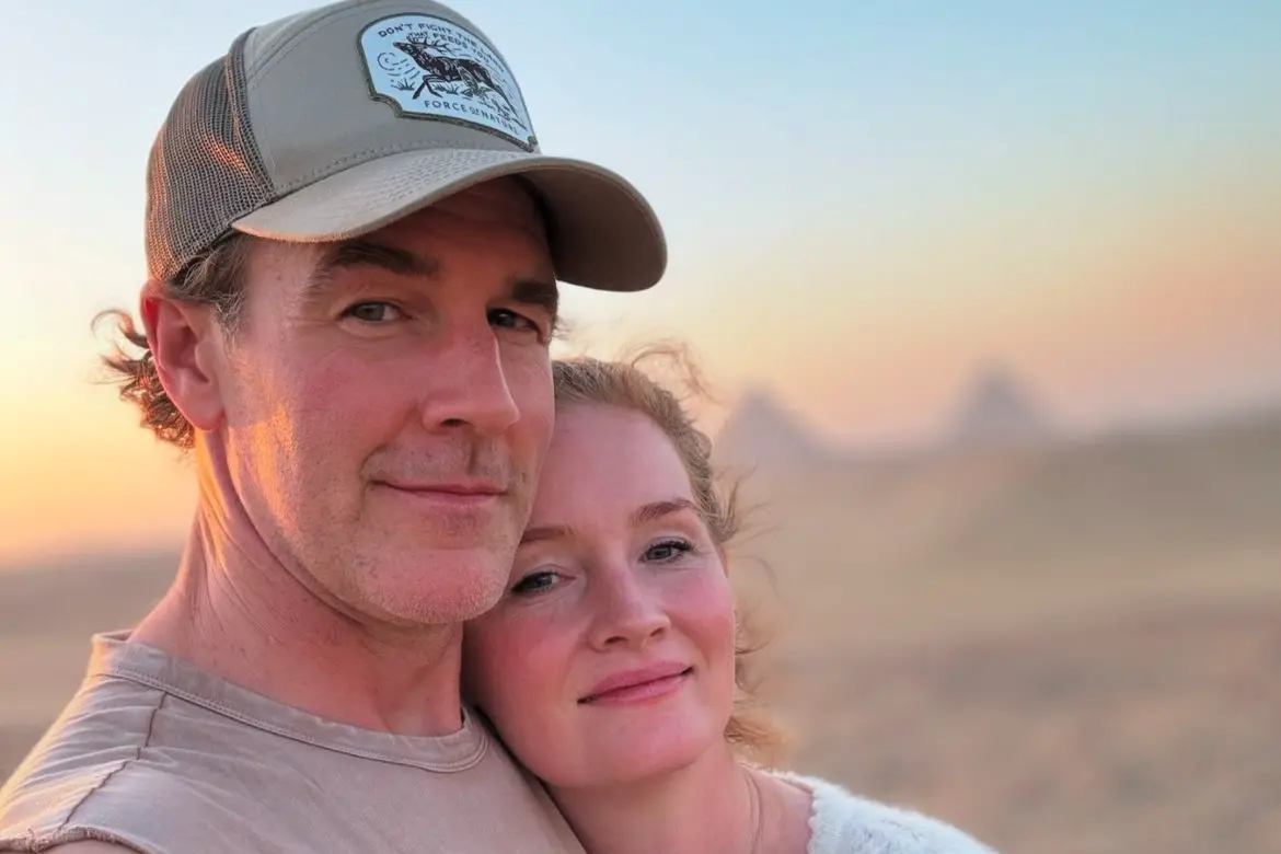 <p>James Van Der Beek e sua moglie, foto Instagram</p>\\n