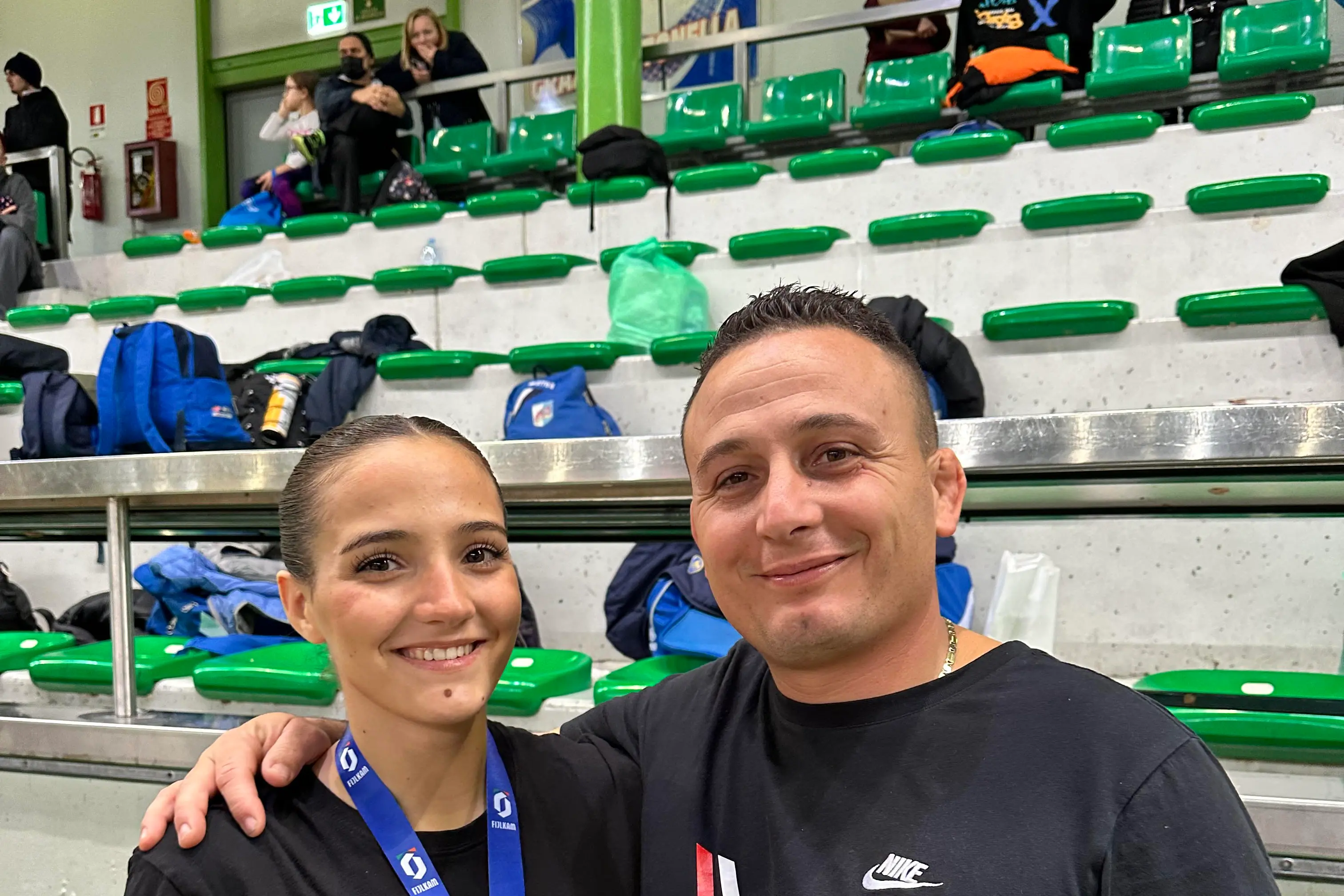 <p>Denise Piroddu e suo padre Mario</p>\\n
