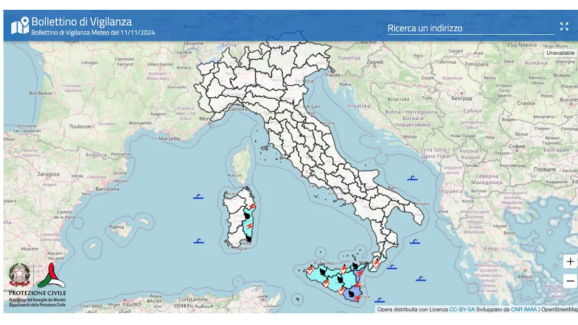 Meteo. Allerta gialla in Sardegna: rischio idrogeologico fino a mezzanotte