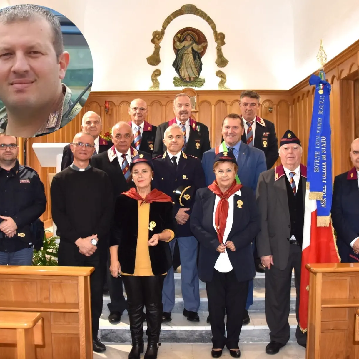 Messa in memoria di Luca Tanzi, poliziotto vittima del ciclone Cleopatra