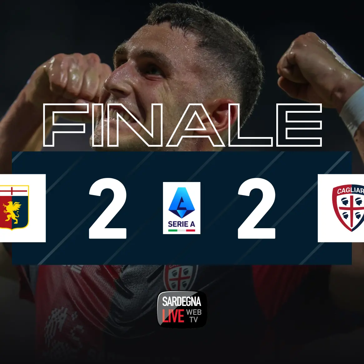 Genoa-Cagliari 2-2, sorpassi e controsorpassi: a Marassi finisce in pareggio