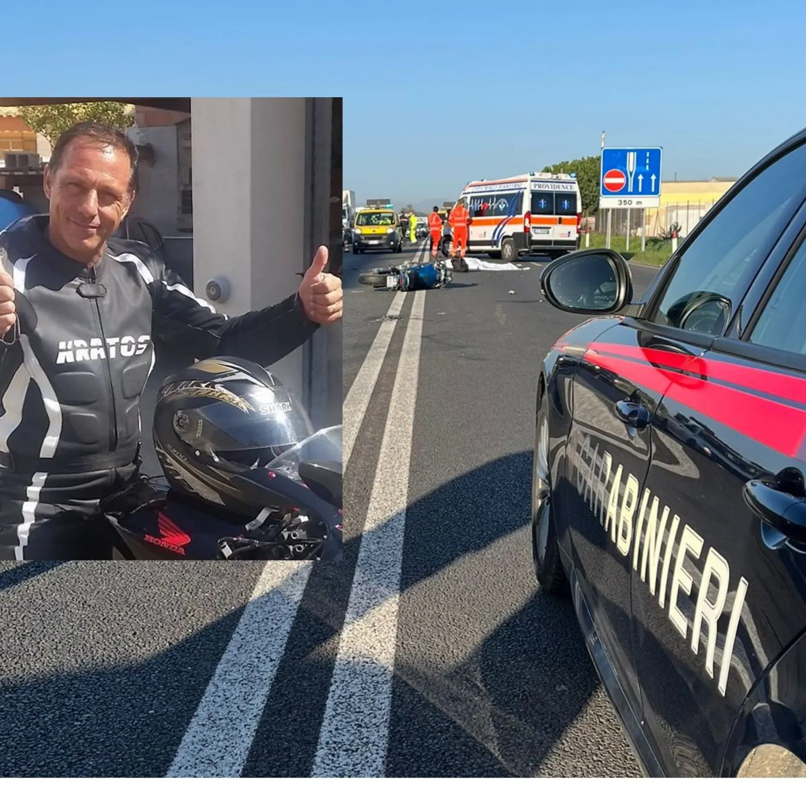 Incidente sulla 554: la vittima è un uomo di 55 anni
