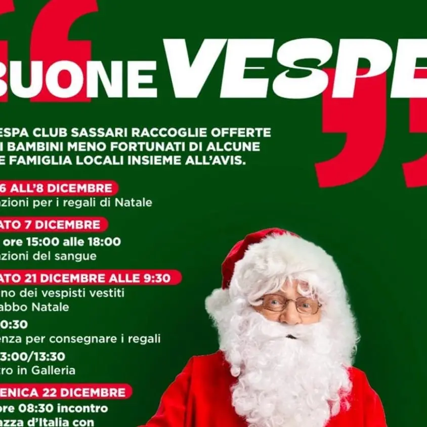 Con “Buone Vespe!” il 7 dicembre a Sassari si può donare il sangue