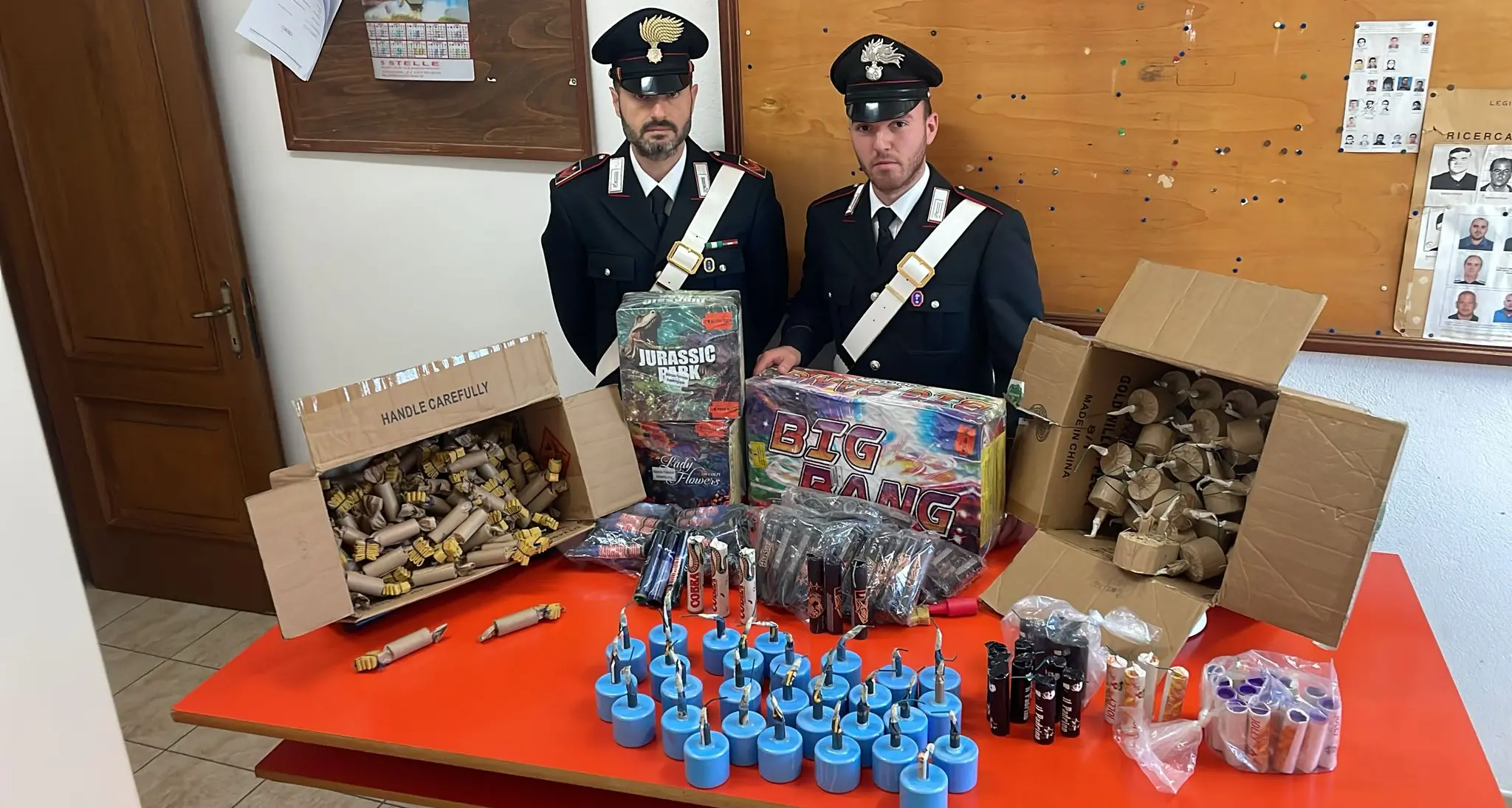 Sequestrati 45 kg di fuochi pirotecnici illegali a Santadi