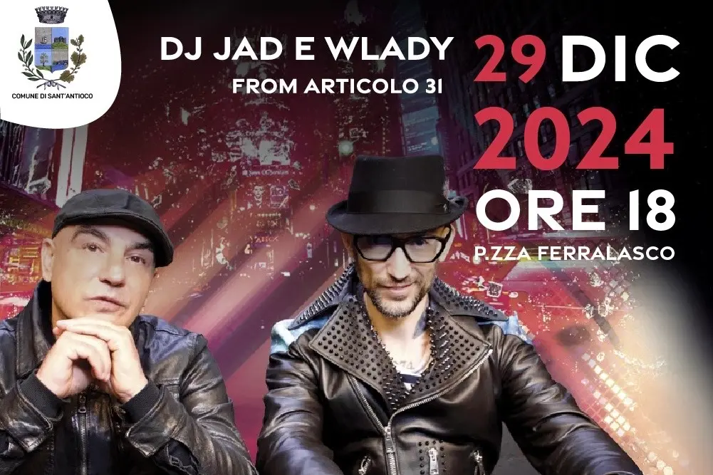 DJ Jad&Wlady degli Articolo 31 e i Tazenda in concerto a Sant'Antioco