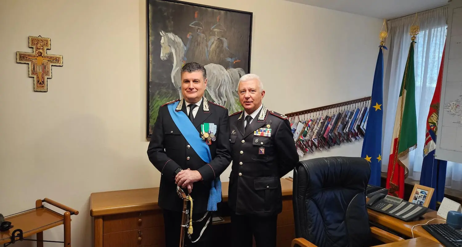 L'Arma dei Carabinieri saluta il Colonnello Raffaele Cossu