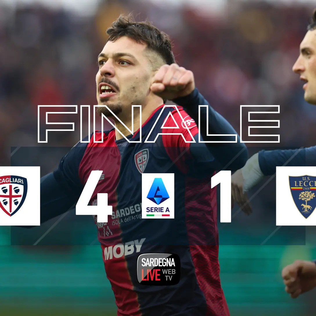 Cagliari-Lecce 4-1, rimonta rossoblù e tre punti d'oro