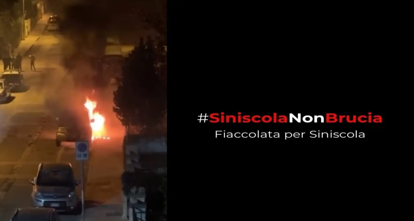 Siniscola reagisce: fiaccolata contro la violenza dopo l'ennesimo attentato incendiario