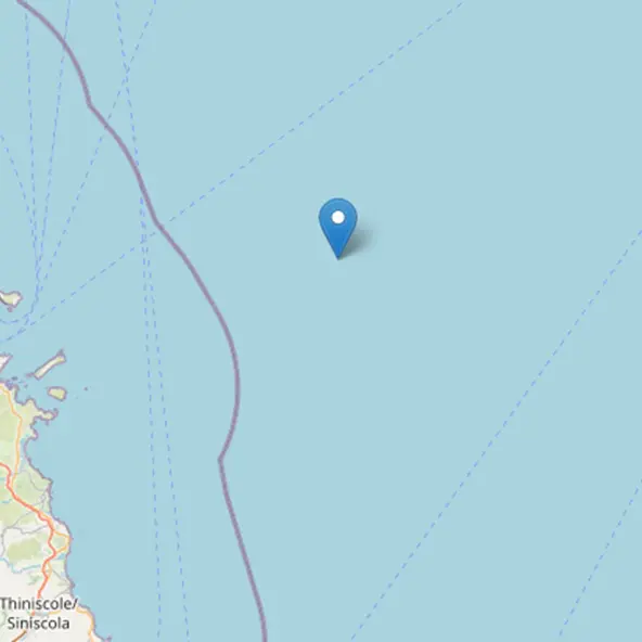 Scossa di terremoto al largo della Gallura: nel Tirreno un sisma di magnitudo 2.5