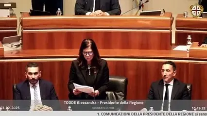 Decadenza Alessandra Todde. Il discorso della Presidente in Aula